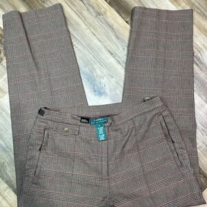 Ralph Lauren Womens Size‎ 8 Houndstooth Cotton Stretch Ankle Pants 33x32